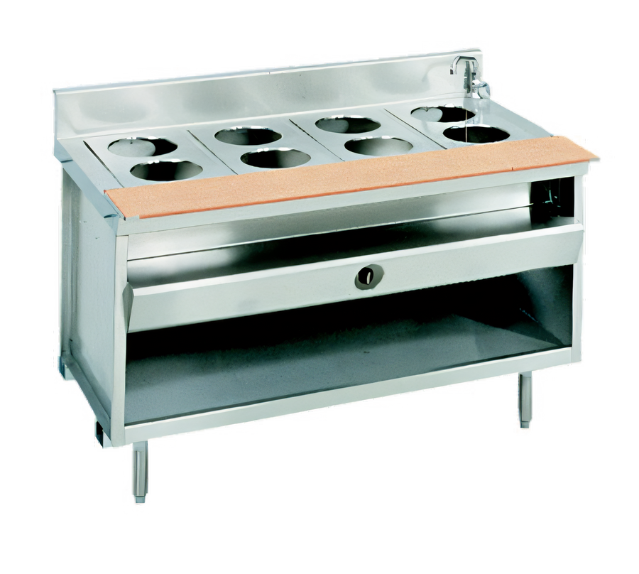 Product image #1 for La Rosa Gas Wet-Only Hot Food Table with Water Bath, 48 x 28 Inches, 3 Openings