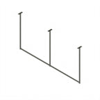 Thumbnail image #1 for John Boos PRS3A-C Ceiling-Mounted Single-Bar Stainless Steel Pot Rack, 79-1/4 Inch, 7 Double Hooks