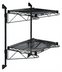 Thumbnail image #1 for Quantum Wall-Mount Double Cantilever Shelving Unit Kit, 2 Shelves, 42 x 12 Inches, Black Epoxy Finish
