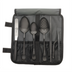Thumbnail image #1 for Mercer Culinary 8-Piece Matte Black Stainless Steel Plating Set with Tool Roll Bag