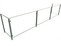 Hatco Flav-R-Shield Full-Service Pass-Over Single-Sided Sneeze Guard, 120W x 18D x 25H