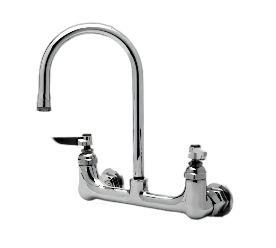 Product image #1 for T&S Brass Wall-Mount Mixing Faucet Body, Less Nozzle, 8-Inch Adjustable Centers