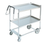 Thumbnail image #1 for Vollrath Heavy-Duty Stainless Steel Two-Shelf Bus Cart with Raised Lower Shelf