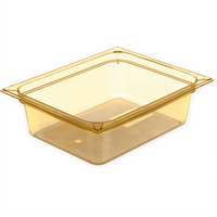 StorPlus High Heat Half-Size Amber Polyethersulfone Food Pan, 4-Inch Deep