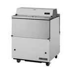 Thumbnail image #1 for True Mfg. - General Foodservice TMC-34-DS-SS-HC Dual-Sided Mobile School Milk Cooler Cart, 8-Crate, Forced-Air, White/Stainless Steel