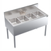 Thumbnail image #1 for Krowne Royal Series Four-Compartment Underbar Sink Unit with Deck-Mount Faucet, 10-Inch-Deep Bowls, 48W x 24D