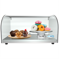KoolMore Self-Service Countertop Pastry Display Case, Curved Front Glass, 0.9 Cu. Ft.