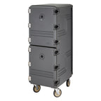 Thumbnail image #1 for Cambro Camcart® 1826DBC615 Double-Cavity Insulated Pan Rack Cart, 18 x 26 Pans, Polyethylene, 26 Fixed Rails