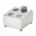 Thumbnail image #1 for Winco FC-4H 4-Hole 2-Tier Stainless Steel Flatware Cylinder Holder
