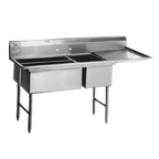 Thumbnail image #1 for Eagle Group Spec-Master SFN3052-3-18R-14/3 Three-Compartment 304 Stainless Steel Meat Platter Sink with Right Drainboard