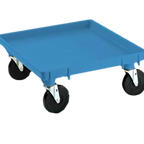 Thumbnail image #1 for Vollrath Rack-Master 1697-44 Dish & Glass Rack Dolly Base, Blue Copolymer, 21 x 21 Inches, 5-Inch Casters, 350 lb Capacity, No Handle