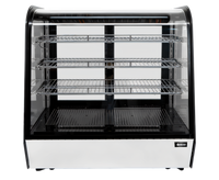 Omcan Countertop Curved Glass Refrigerated Display Case, 48 Inch, 7.94 Cu. Ft.