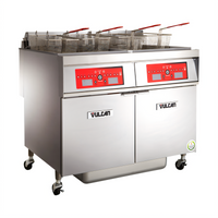 Vulcan 2ER50AF 2-Battery Free-Standing Electric Fryer with Built-In KleenScreen PLUS Filtration, 50 lb. Per Vat