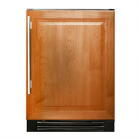True Residential 24-Inch Undercounter Beverage Center Refrigerator, One Section, Solid Overlay Panel Ready Door