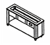 Thumbnail image #1 for DineXpress DXP3CMSL Slimline 3-Pan Mechanically Cooled Cold Food Counter