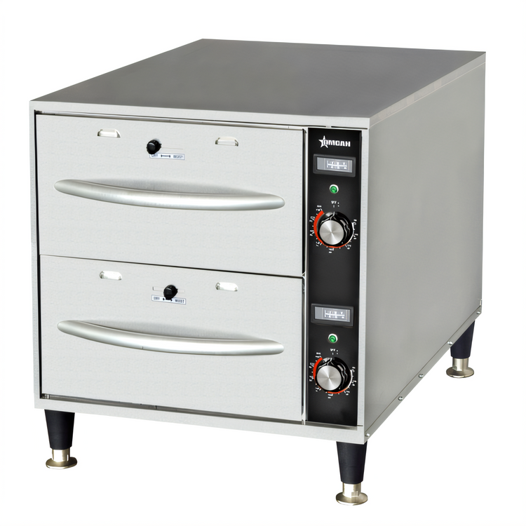 Product image #1 for Omcan USA Narrow Freestanding 2-Drawer Stainless Steel Warming Drawer