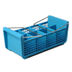 Thumbnail image #1 for Carlisle OptiClean Perma-SAN Half-Size Blue 8-Compartment Flatware Basket with Stainless Steel Wire Handles