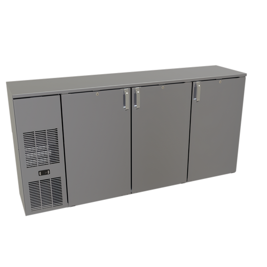Product image #1 for Glastender CS1FB72 72-Inch Shallow-Depth Front-Serviced Three-Section Back Bar Cooler