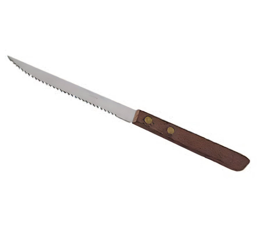 Product image #1 for Economy Wave-Edge Serrated Steak Knife with Wood Handle, 8-1/4 Inch Overall Length