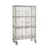 Thumbnail image #1 for Super Erecta Standard-Duty Mobile Open Wire Stainless Steel Security Cage with 2 Intermediate Shelves
