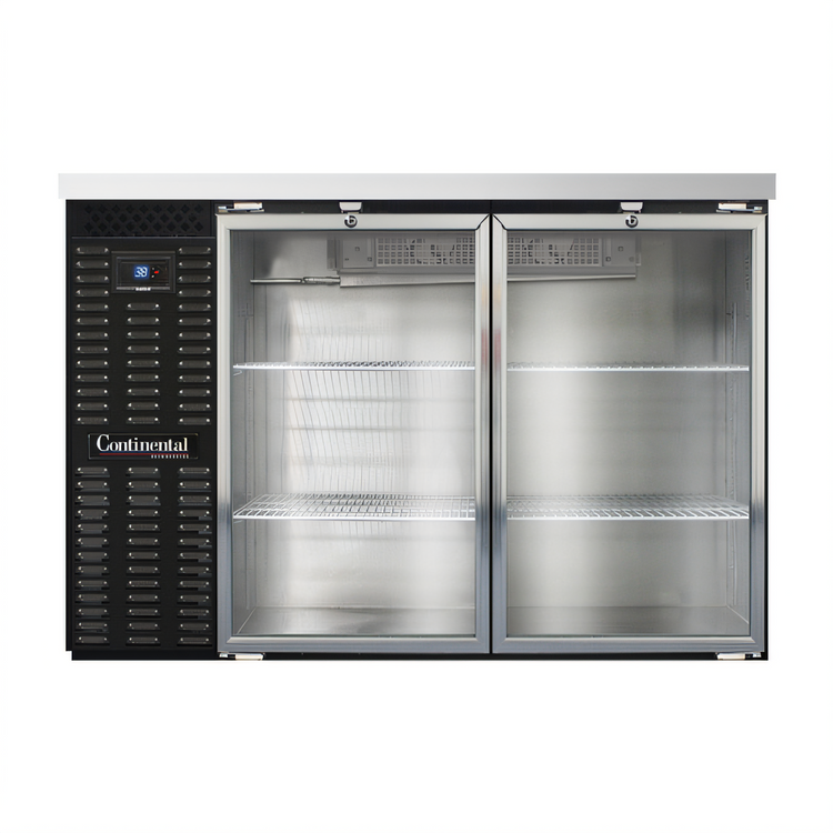 Product image #1 for Continental Refrigerator BB50SNGD 50-Inch Shallow Depth Back Bar Cooler with Hinged Glass Doors