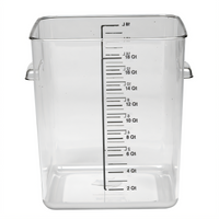 Rubbermaid Commercial Products Space Saving 18 Quart Square Clear Polycarbonate Food Storage Container