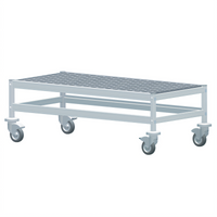Fermostock Mobile Louvered Dunnage Rack with 5-Inch Casters, 59 x 18 x 17 Inches, 600 lb Capacity