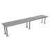Thumbnail image #1 for BK Resources Heavy-Duty Table-Mount Single Overshelf with Bullnose Edge, 96 Inch W x 18 Inch D, 16 Gauge 304 Stainless Steel