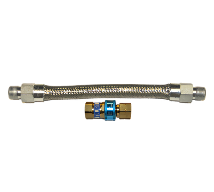 Product image #1 for Dormont 36-Inch Braided Gas Connector Hose Assembly, 1/2-Inch I.D. with SnapFast QD and 90° Street Elbow