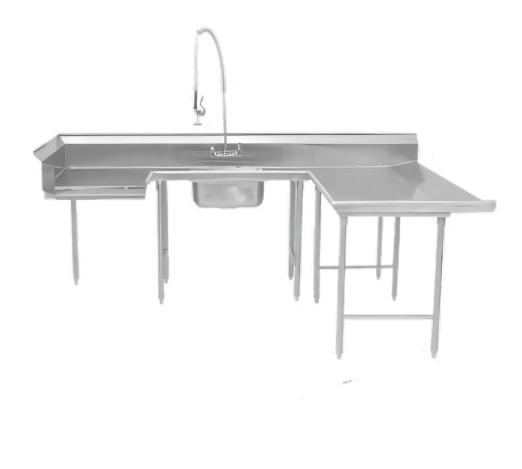 Product image #1 for Advance Tabco DTS-U30-96R Right-Hand U-Shaped Soiled Dish Table with Landing and Pre-Rinse Sink