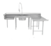 Thumbnail image #1 for Advance Tabco DTS-U30-96R Right-Hand U-Shaped Soiled Dish Table with Landing and Pre-Rinse Sink