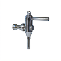 Swing Lever Flow Control Beer Faucet, 304 Stainless Steel, Polished