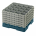 Thumbnail image #2 for Cambro Camrack Full Size 16-Compartment Glass Rack with 6 Soft Gray Extenders, Teal