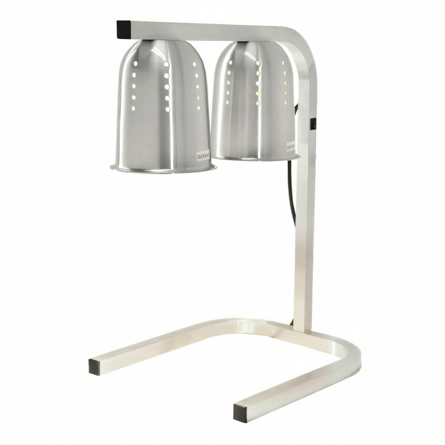 Product image #1 for Omcan USA 2-Bulb Freestanding Heat Lamp with Infrared Bulbs and Ventilated Aluminum Reflectors