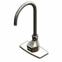 ChekPoint Touchless Electronic Deck-Mount Faucet with 5-11/16-Inch Gooseneck and Thermostatic Mixing Valve