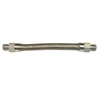 Dormont Braided Stainless Steel Gas Connector Hose, 1-Inch ID x 12-Inch Long