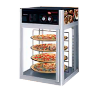 Hatco Flav-R-Savor Countertop Hot Food Holding and Display Cabinet, 1 Door, 3-Tier Rotating Circle Rack with Motor, 120V