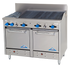 Thumbnail image #1 for Comstock-Castle 48-Inch Gas Range with 2 Open Burners, 36-Inch Char-Broiler, and 2 Space-Saver Ovens