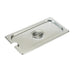 Thumbnail image #1 for Winco 1/3 Size Slotted Steam Table Pan Cover with Handle, 18/8 Stainless Steel
