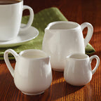 Thumbnail image #1 for American Metalcraft PCR25 Porcelain Creamer with Handle, 2.5 oz., White