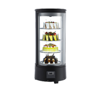 Omcan Rotating Cylindrical Self-Service Countertop Refrigerated Display Case, 2.54 Cu. Ft., 110V