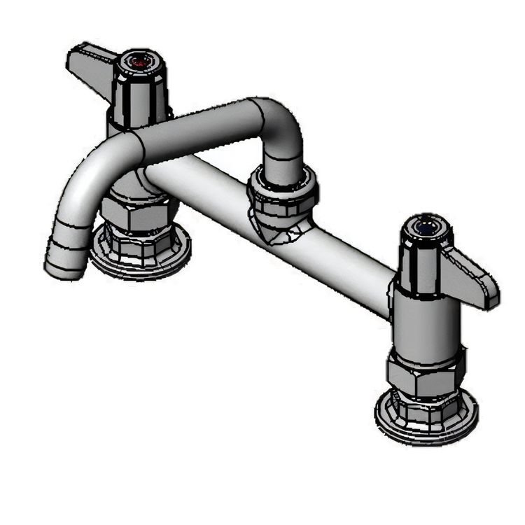 Product image #1 for equip 8-Inch Deck Mount Manual Mixing Faucet with 6-Inch Swing Nozzle