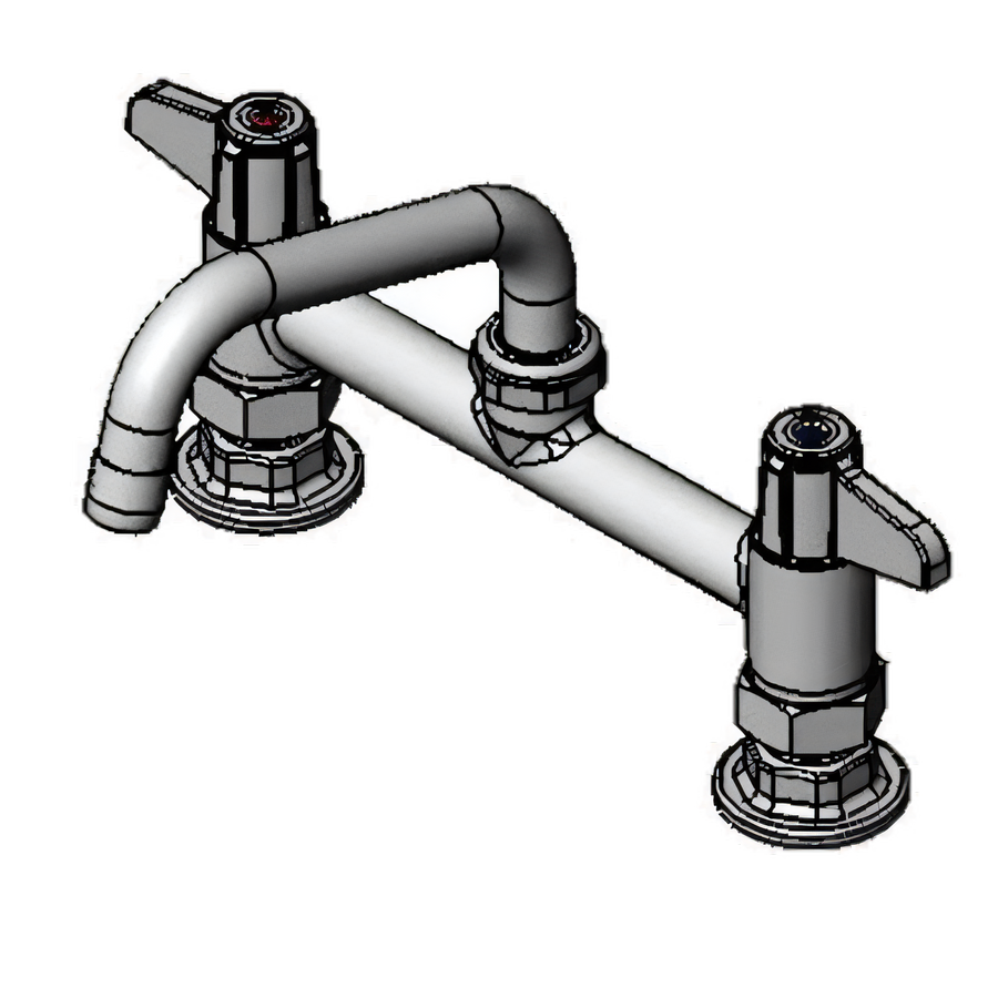 Product image #1 for equip 8-Inch Deck Mount Manual Mixing Faucet with 6-Inch Swing Nozzle