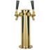Thumbnail image #1 for Micro Matic D4743DT-PVD Air-Cooled 3-Inch Single Column 2-Faucet Draft Beer Tower with PVD Brass Finish