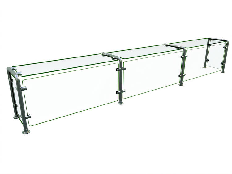 Product image #1 for Hatco Flav-R-Shield Full-Service Pass-Over 3-Bay Food Shield, 96-Inch Wide
