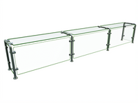 Hatco Flav-R-Shield Full-Service Pass-Over 3-Bay Food Shield, 96-Inch Wide