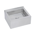 Thumbnail image #1 for Klinger's Trading FMS2016 Stainless Steel Floor-Mount Mop Sink, 16" x 20" x 6" Bowl, 3-1/2" Drain Basket