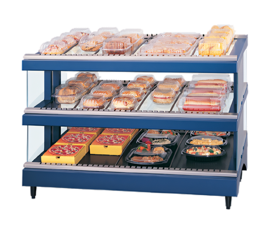 Product image #1 for Hatco Glo-Ray Designer Slant Display Warmer with Dual Heated Glass Shelves, 27-Inch Countertop