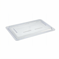 Rectangular Clear Polycarbonate Food Storage Container Cover for 12 x 18 Inch Containers