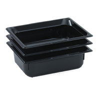 Super Pan® 1/1 GN 2-1/2 Inch Deep Black Resin Plastic Food Pan